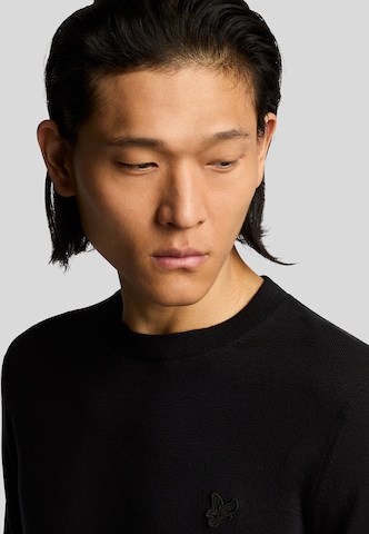 Lyle & Scott Trui 'Tonal Superfine' in Zwart