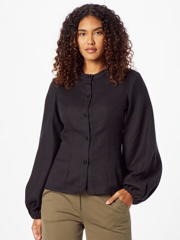 KAN Bluse 'Obsidian' in Schwarz: Vorderseite