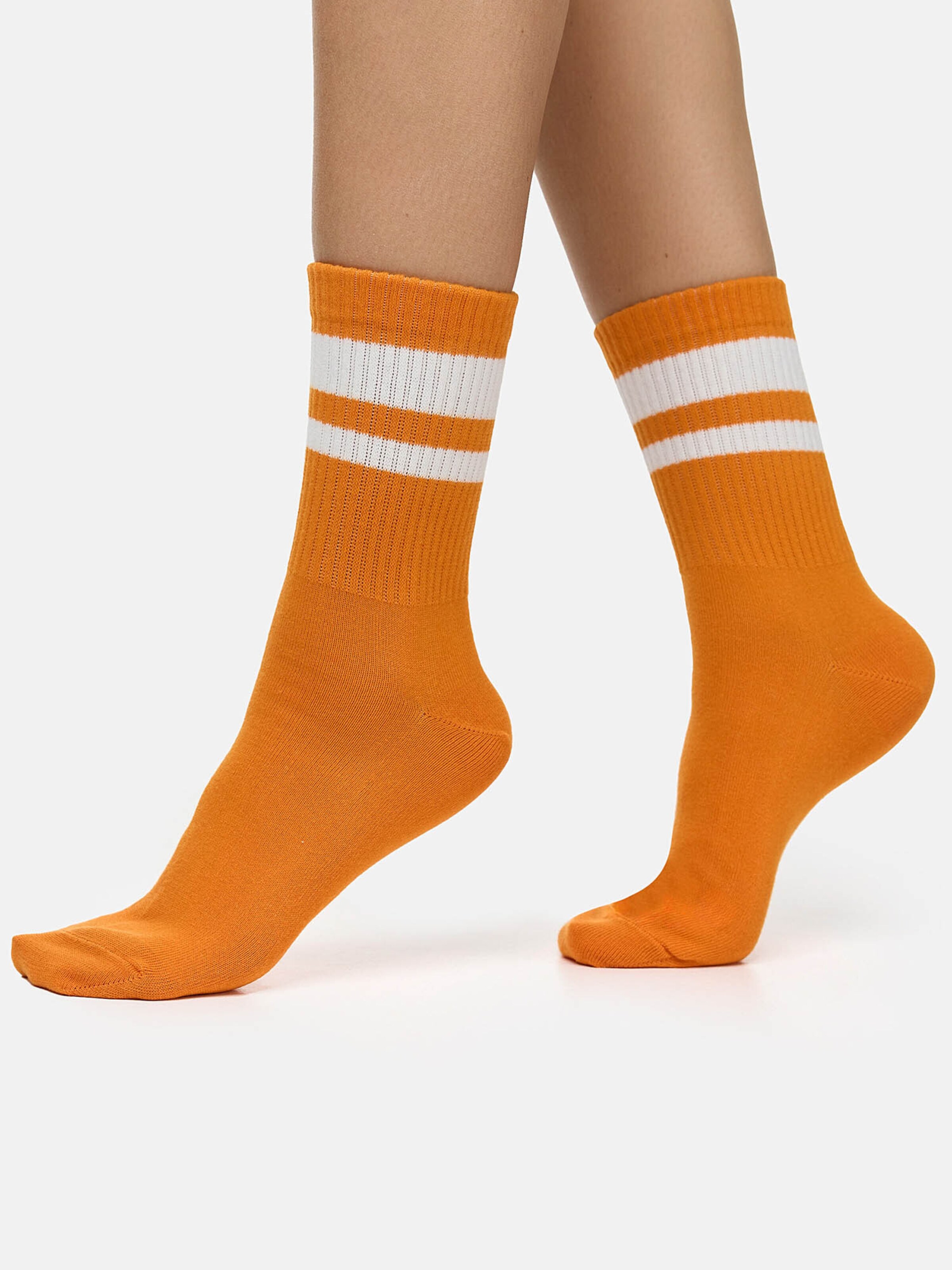 Nur Die Socks ' Statement Socken mit Stickerei ' in Orange