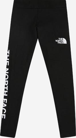 THE NORTH FACE Skinny Workout Pants in Black: front