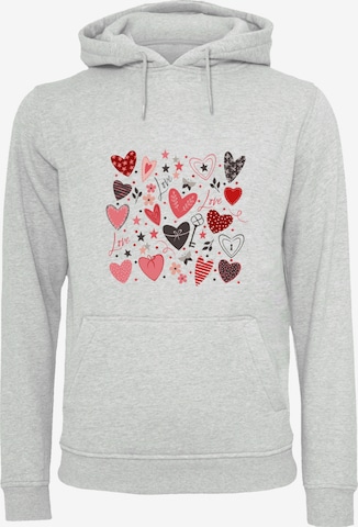 Sweat-shirt 'Cute Herzen Variety Valentinstag' F4NT4STIC en gris : devant
