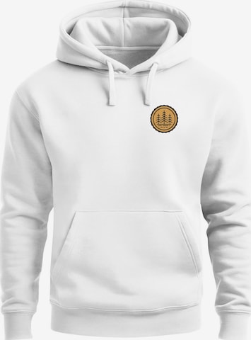 Neverless Sweatshirt 'Bäume Badge 1' in Weiß: Vorderseite