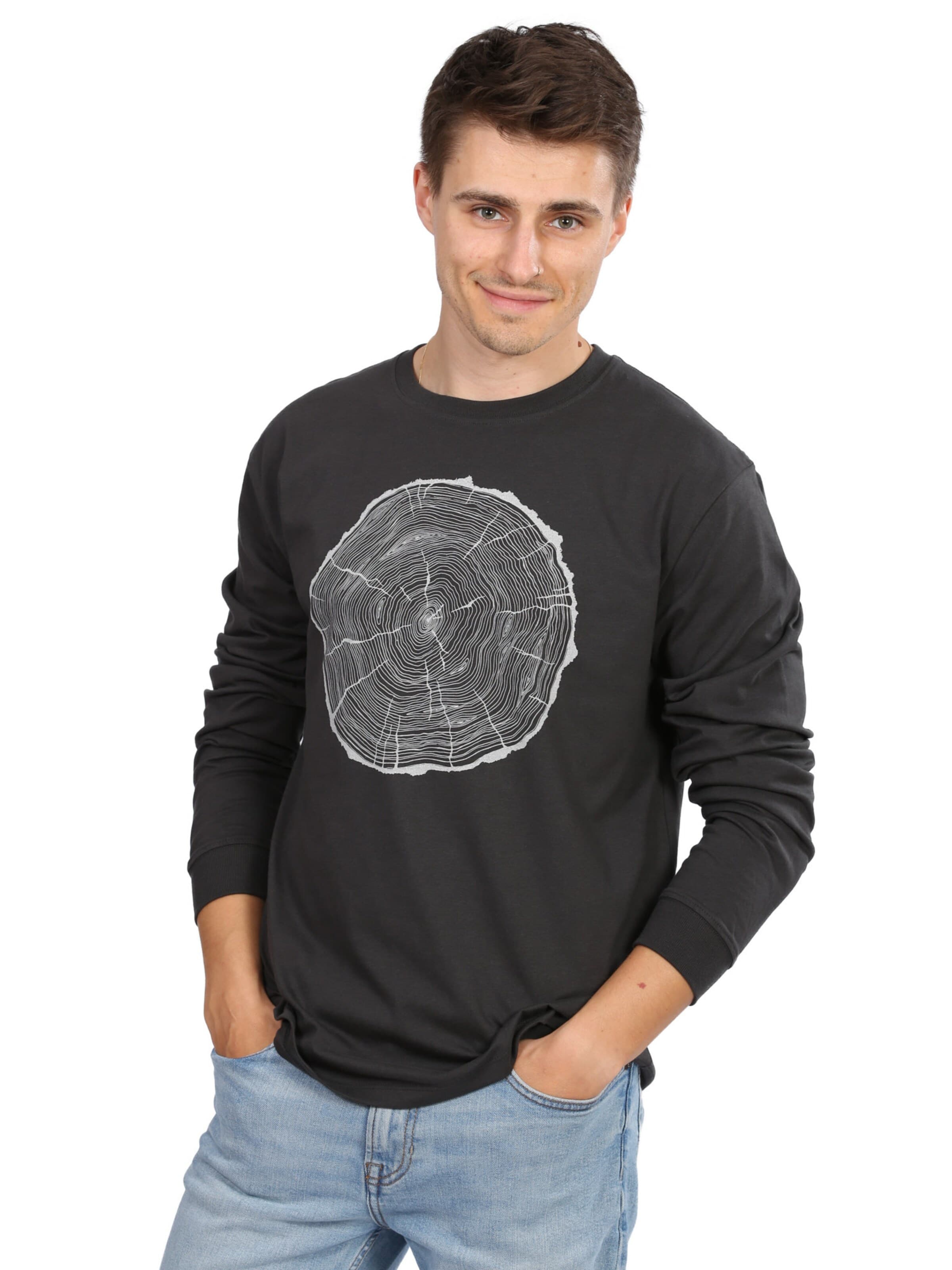 Life-Tree Shirt 'Fairwear BigSlice' in Grey: front