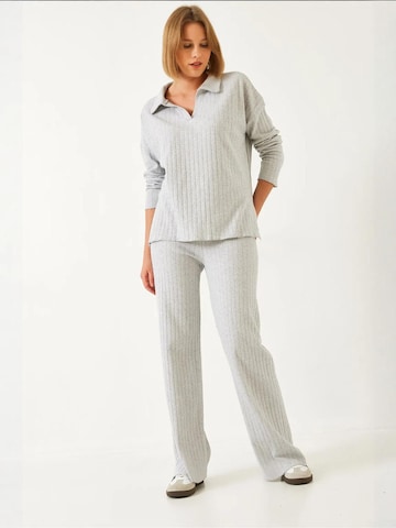 Bianco Lucci - Calças de fato em cinzento: frente