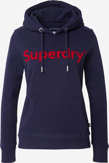 Superdry Sweat-shirt 'Registered Flock' en bleu marine / rouge, Vue avec produit