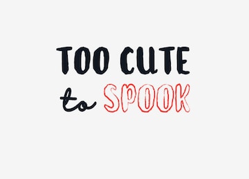 LILIPUT Langarmbody  'too cute to spook / Halloween' in Weiß