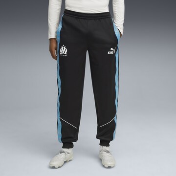 PUMA Tapered Sportbroek 'Olympique de Marseille King Anthem' in Zwart: voorkant