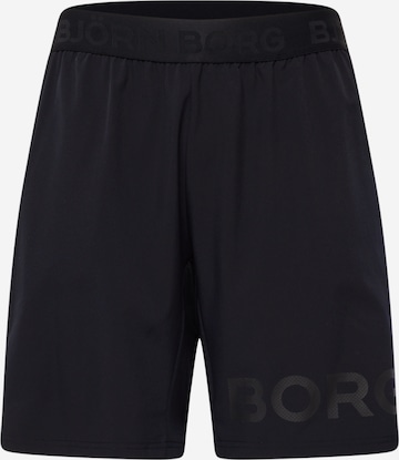 BJÖRN BORG Workout Pants in Black: front