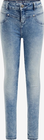 WE Fashion Skinny Jeans i blå: framsida