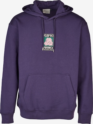Cleptomanicx Sweatshirt in Purple: front