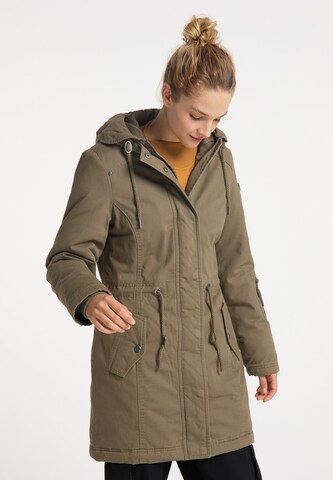 Parka d’hiver DreiMaster Vintage en vert : devant