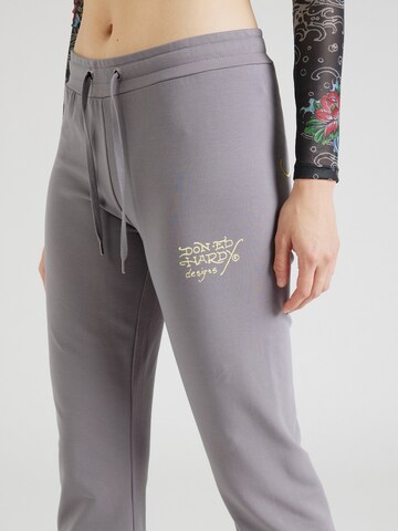 Ed Hardy Flared Trousers in Grey