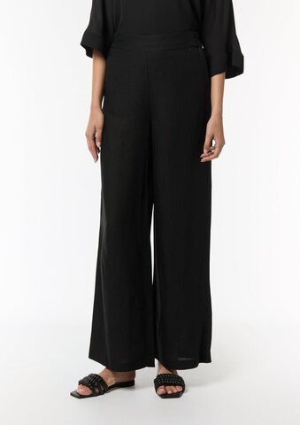 COMMA Wide Leg Hose in Schwarz: Vorderseite