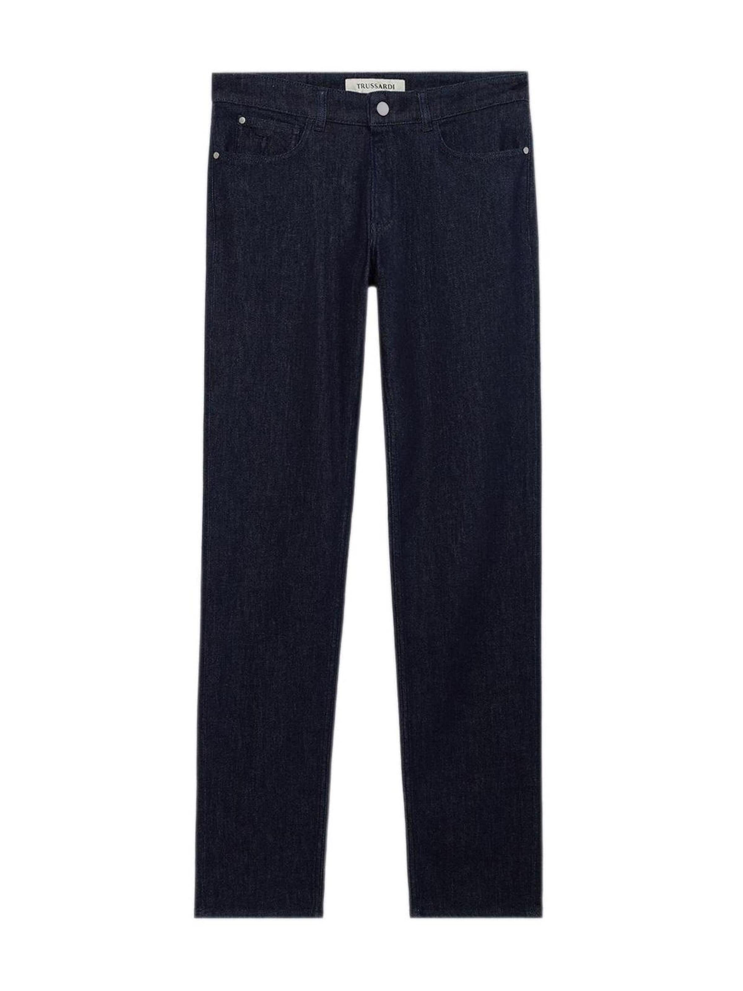 Coupe slim Jean Trussardi en bleu : devant