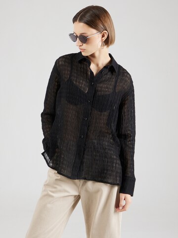 WEEKDAY - Blusa 'Shelly' en negro: frente