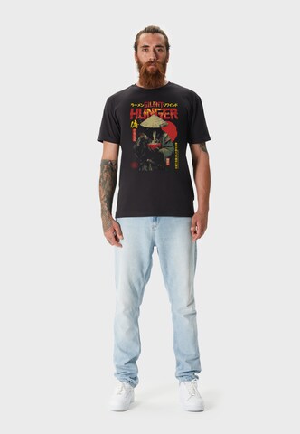Oldskull Shirt 'Asian Monk Ramen Treet Graphic' in Black