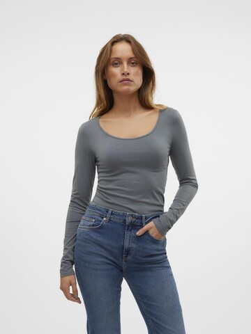 VERO MODA Shirt 'MAXI' in Grey: front