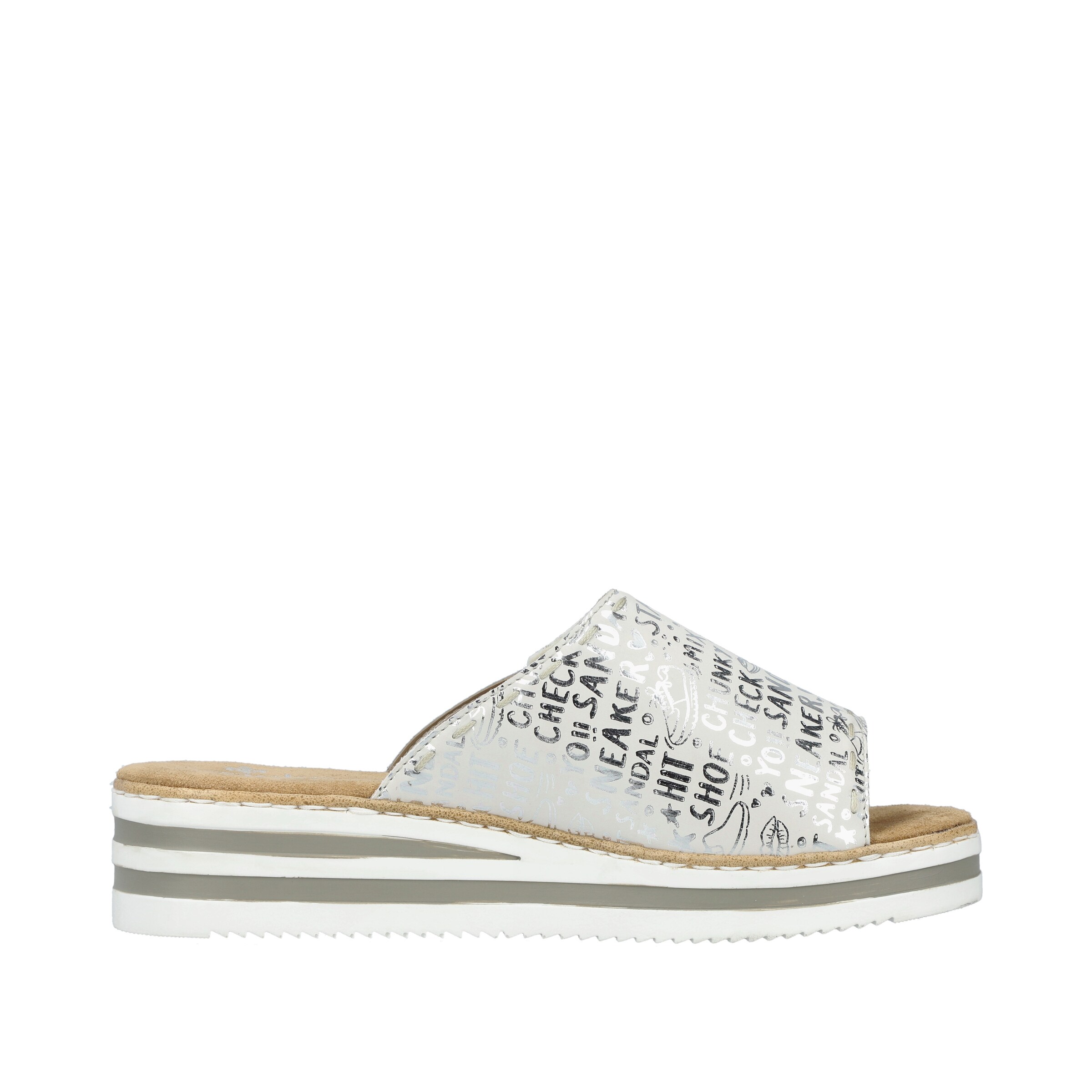 Rieker Mules in Silver