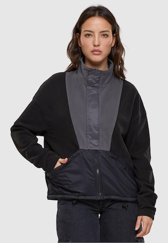Urban Classics Fleece jacket in Black: front