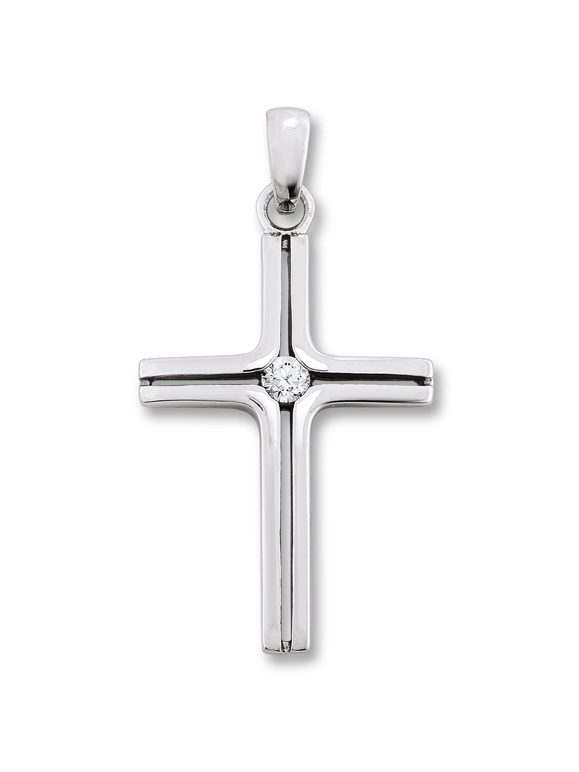 ONE ELEMENT Pendant 'Kreuz' in Silver: front