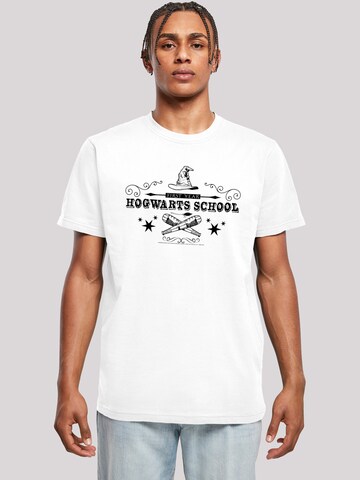 T-Shirt 'Harry Potter Hogwarts First Year' F4NT4STIC en blanc : devant