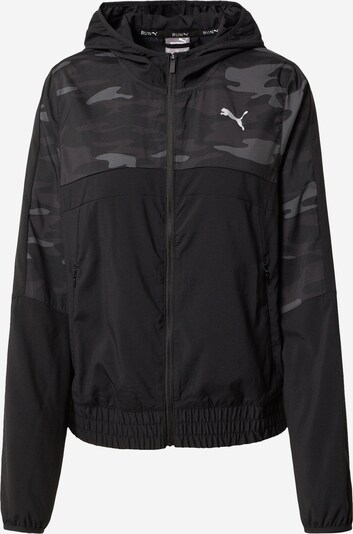 PUMA Sportjacke in graphit / schwarz / weiß, Produktansicht