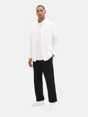 TOM TAILOR Regular fit Button Up Shirt in White