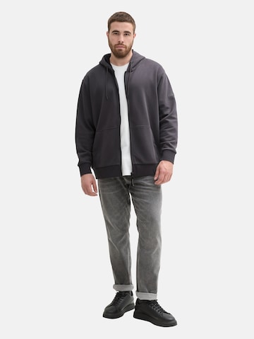 TOM TAILOR Men + Sweatvest in Zwart