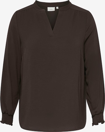 ONLY Carmakoma - Blusa 'CARMetta' en marrón: frente