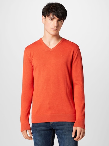 TOM TAILOR - Regular Fit Pullover em vermelho: frente