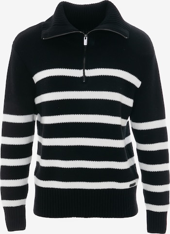 BIG STAR Sweater 'Stripalia' in Black: front