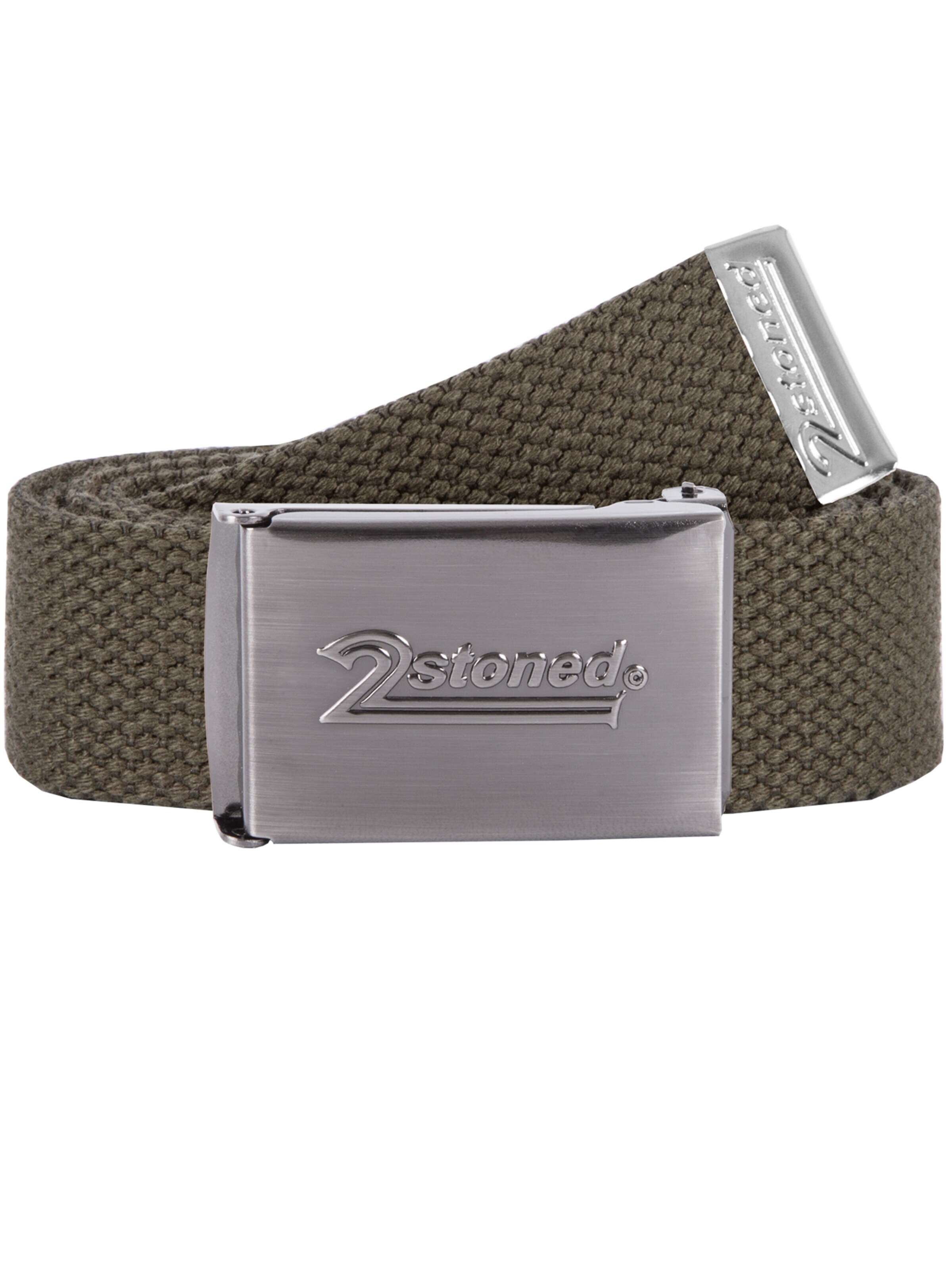 2Stoned Belt 'Small SPEED Matt' in Green: front