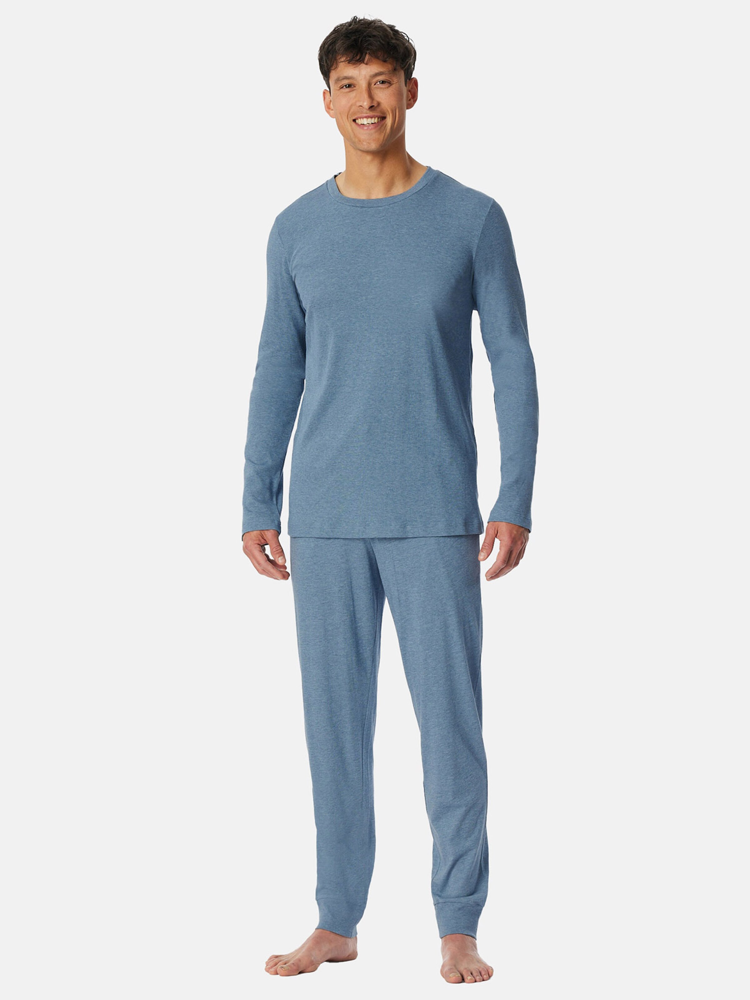 Pyjama long SCHIESSER en bleu : devant