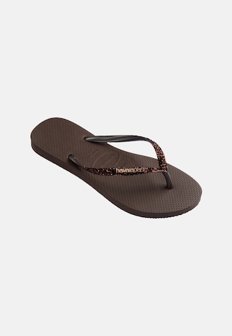HAVAIANAS Teenslipper 'SLIM GLITTER II' in Bruin