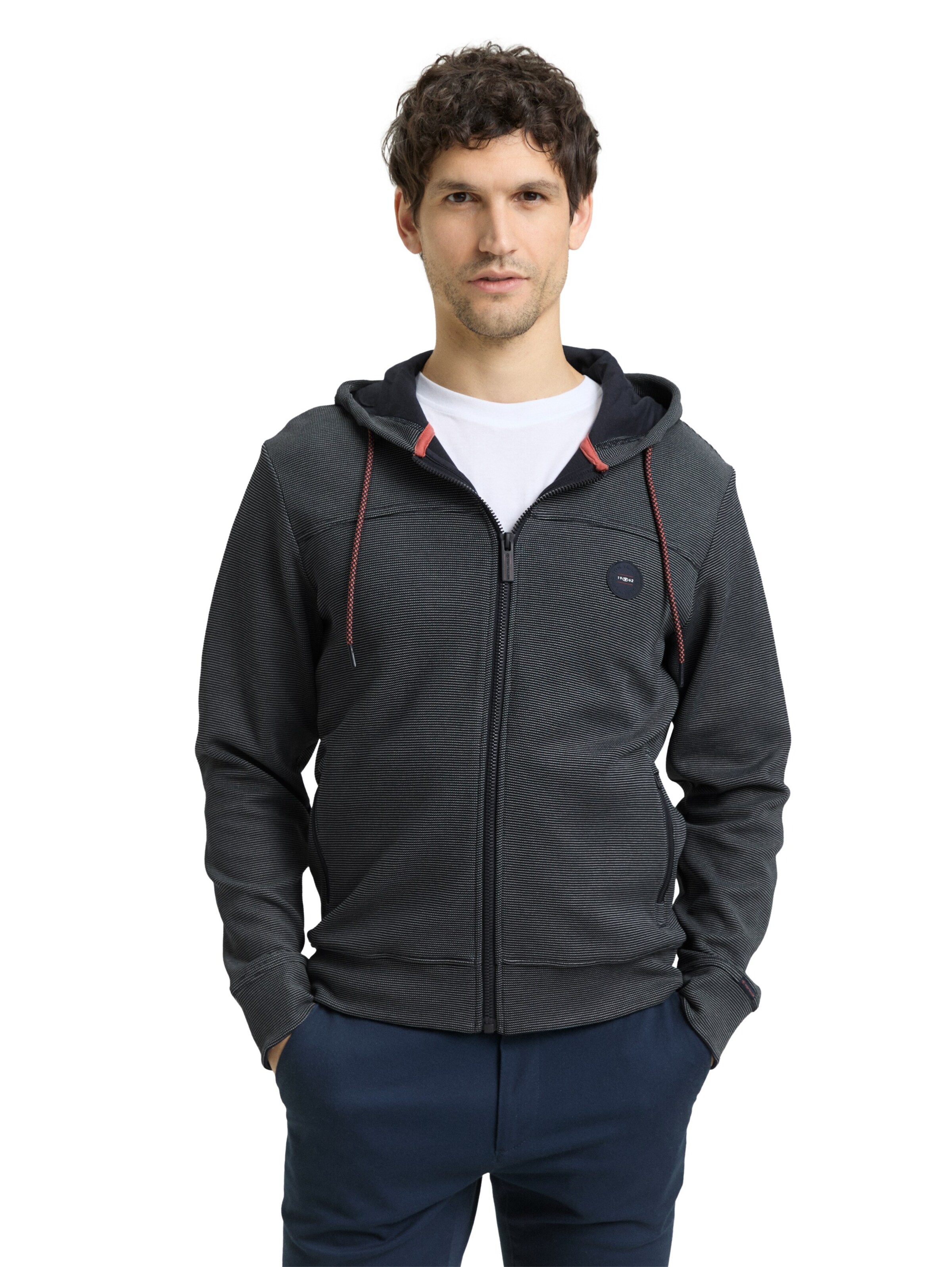 TOM TAILOR Sweatjacke in Blau: Vorderseite