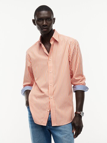 TOMMY HILFIGER Comfort Fit Hemd 'New York' in Orange: Vorderseite