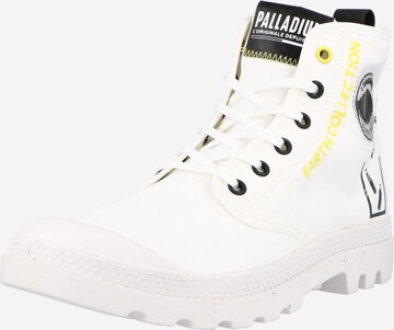 Palladium Lace-up boots in White: front