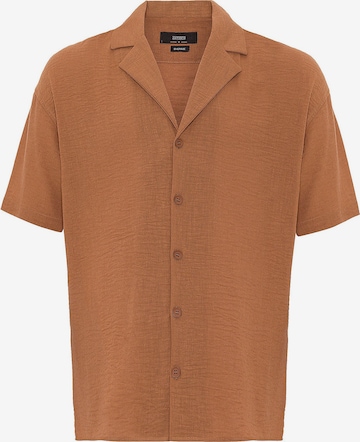 AntiochComfort Fit Košulja - smeđa boja: prednji dio