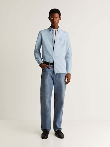 Scalpers Comfort fit Button Up Shirt 'New Forest' in Blue