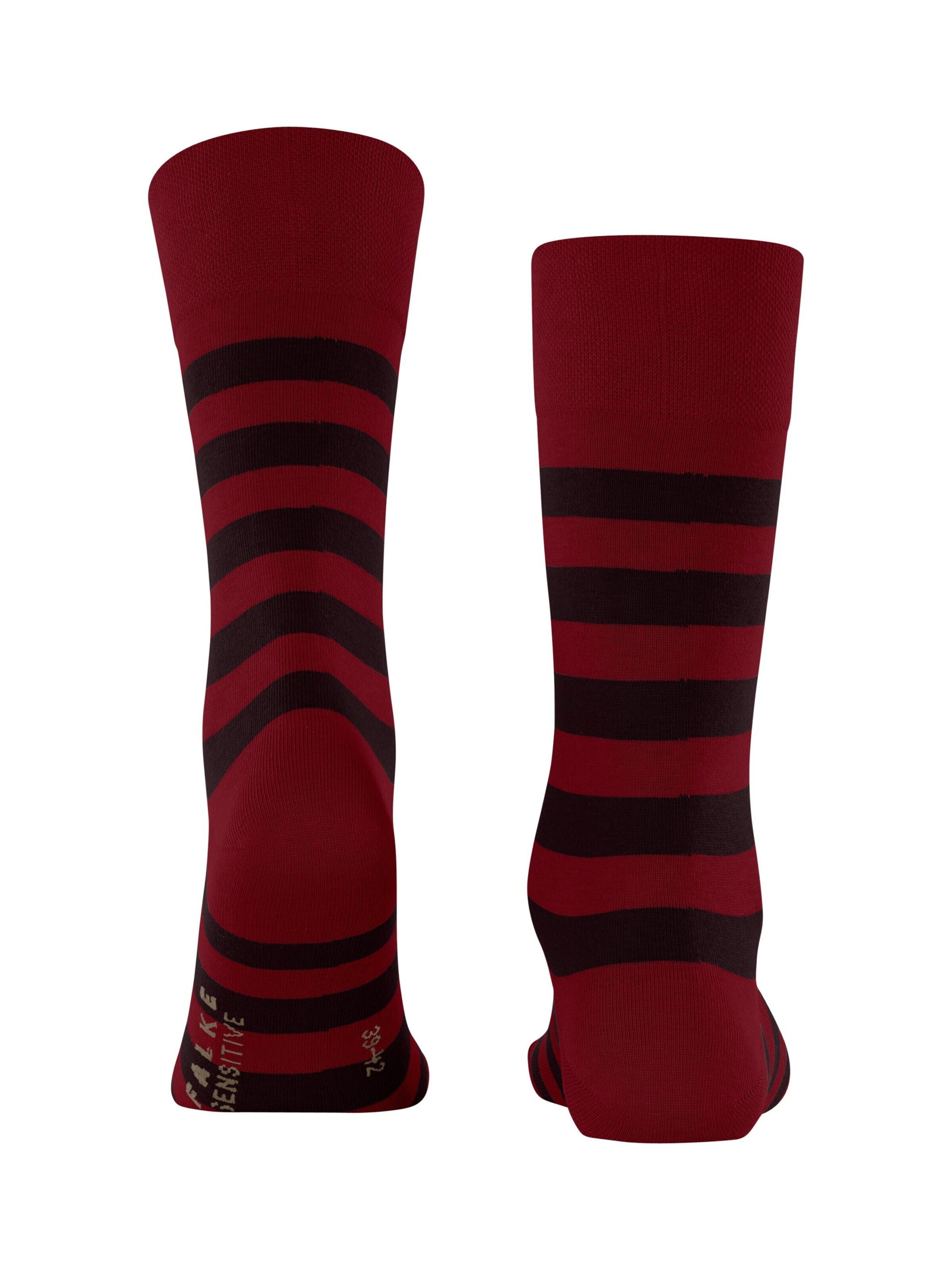 FALKE Socken 'Sensitive Mappd Line'‌‌‌‌‌‌‌‌ in Rot