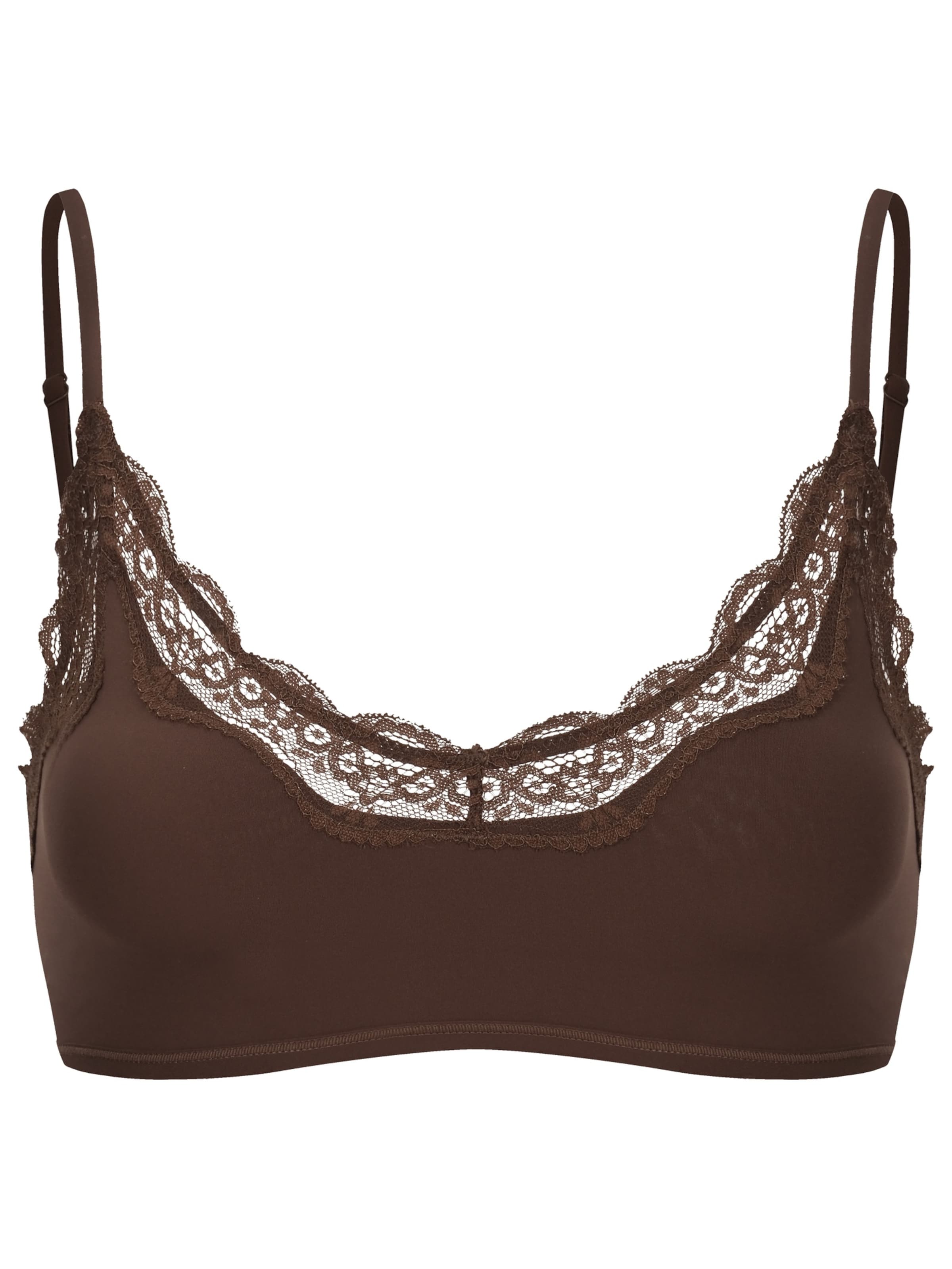 cfab (formerly creamy fabrics) BH 'Lace Bralette'‌‌‌‌‌‌‌‌‌‌ in Braun: Vorderseite