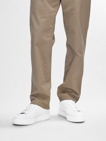 SELECTED Låg sneaker 'David' i vit: framsida