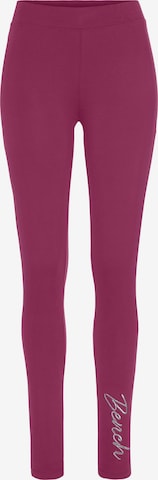 BENCH Skinny Pyjamahose in Pink: predná strana