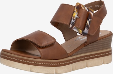 Sandales à lanières REMONTE en marron : devant