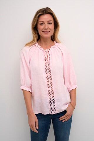 Cream Blouse 'Kiyo' in Pink: front