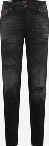 JACK & JONES - Slimfit Calças de ganga 'Tim' em preto: frente