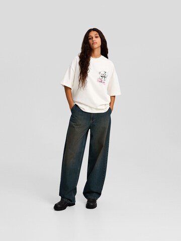Bershka T-Shirt in Weiß