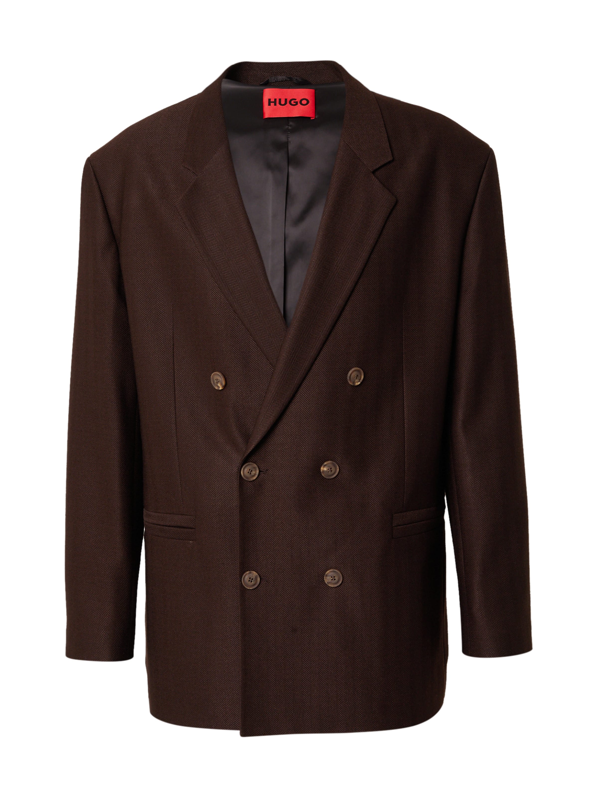 HUGO Regular Fit Sakko 'Usmar253F1X' in Braun: Vorderseite