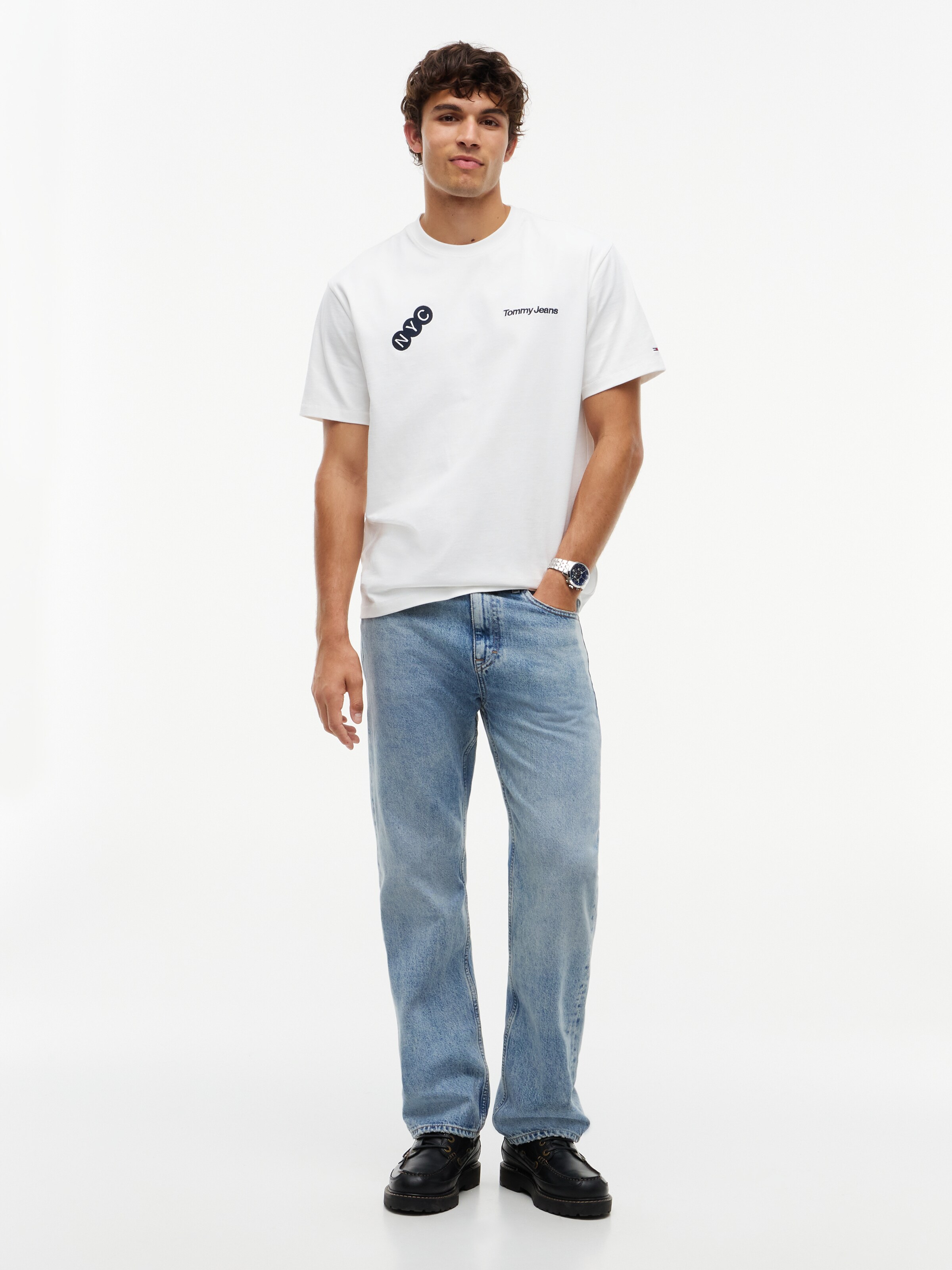 Tommy Jeans Tričko 'NYC' – bílá