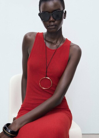 MANGO Strickkleid in Rot